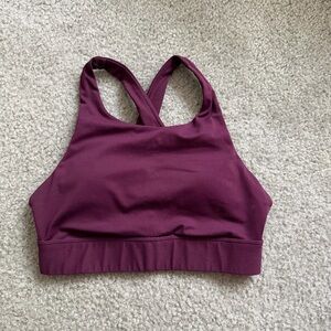 Fabletics Merlot Maroon Purple High Impact Sports Bra